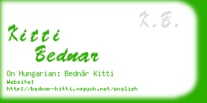 kitti bednar business card