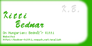 kitti bednar business card